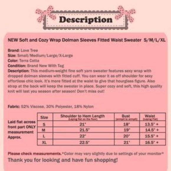 NEW Rust Wrap V Neck Dolman Sleeves Cozy Sweater - Picture 7 of 8